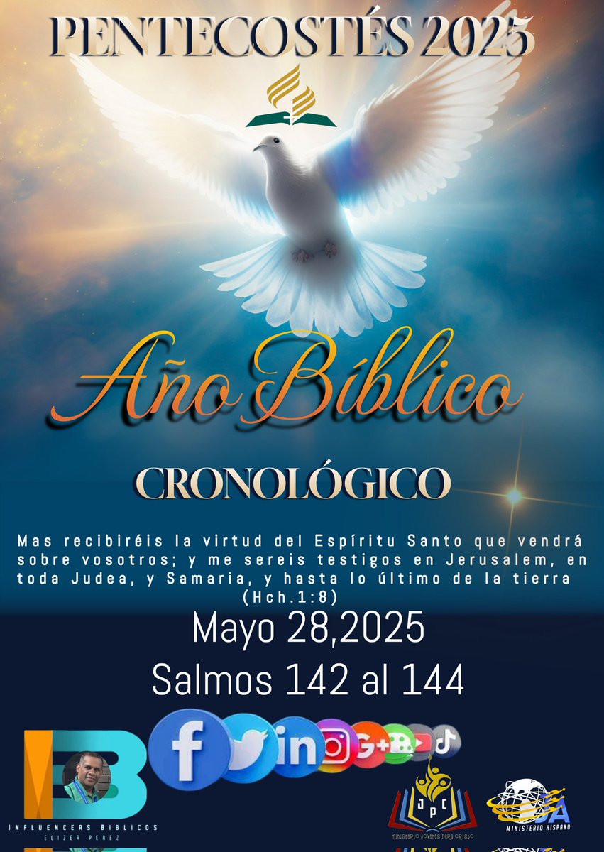 EliezerPrez8's tweet photo. Hoy es #Miércoles_28_de_Mayo,2025.
En este día y por la gracia de Dios; seguimos con el estudio de #Las_Sacradas_Escrituras. Te invito a participar del #Año_Biblico_Cronológico #PENTECOSTÉS2025 .Porcion de hoy #Salmos_142_al_144.

Leamos #La_Biblia cada día. https://t.co/NX3mF9v5gI