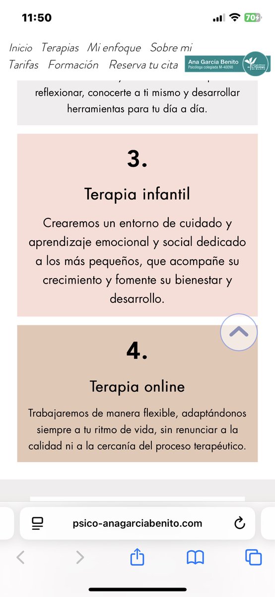 anitaagarciia's tweet photo. ❗️❕LA SALUD MENTAL NO DEBERÍA SER UN LUJO❕❗️

👋🏼Soy Ana, psicóloga sanitaria, y he creado un espacio donde la terapia psicológica es accesible, con precios al alcance de todo el mundo. 

https://t.co/2PcfLypvlR 

No dudes en ponerte en contacto conmigo! https://t.co/gyDuTzATID