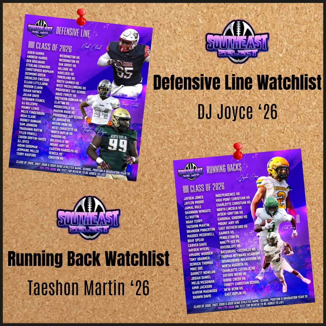 Mount Airy Football (@granitebearsfb) on Twitter photo More congrats are in order for Granite Bears Taeshon Martin & DJ Joyce! Both were named to <a href="/CFSRecruitment/">Collegiate Football Skills</a> Southeast Select Watchlists.
Martin was recognized as a top running back and Joyce as a top defensive lineman in the Southeast’s class of 2026!! 🐻🏈 More congrats are in order for Granite Bears Taeshon Martin & DJ Joyce! Both were named to <a href="/CFSRecruitment/">Collegiate Football Skills</a> Southeast Select Watchlists.
Martin was recognized as a top running back and Joyce as a top defensive lineman in the Southeast’s class of 2026!! 🐻🏈