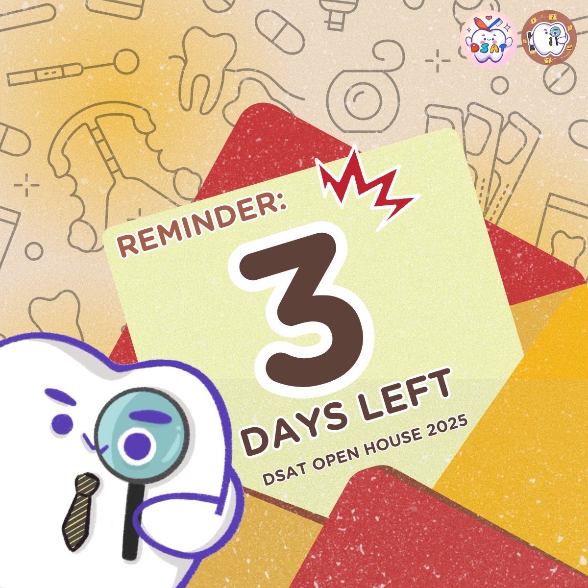 dsat_openhouse's tweet photo. 🚨3 days left 3 วันสุดท้าย !!
ก่อนจะมาพบกันในงาน DSAT Open House 2025 🏠🦷

🗓️ วันเสาร์ที่31 พฤษภาคม 2568
📍ที่ Makkasan Live Space 
@ airport link มักกะสัน ชั้น 3 

#DSAT #DSATOpenHouse2025 https://t.co/uL3dNpFmIO