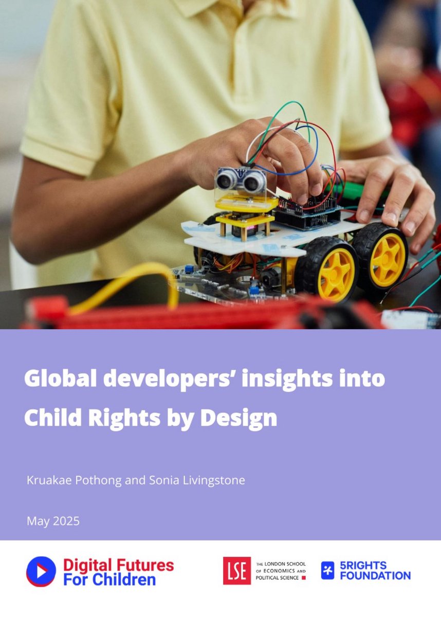 Sonia Livingstone (@livingstone_s) on Twitter photo Global developers' insights into Child Rights by Design
📢New #DigitalFutures4Children report by <a href="/Kruakae_Noony/">Kruakae Pothong</a> <a href="/Livingstone_S/">Sonia Livingstone</a>
🔎What will it take for digital businesses to respect #ChildRights? For #UNDP we asked them…
eprints.lse.ac.uk/128187/1/Potho… <a href="/MediaLSE/">LSE Media & Communications</a> <a href="/5RightsFound/">5Rights Foundation</a> Global developers' insights into Child Rights by Design
📢New #DigitalFutures4Children report by <a href="/Kruakae_Noony/">Kruakae Pothong</a> <a href="/Livingstone_S/">Sonia Livingstone</a>
🔎What will it take for digital businesses to respect #ChildRights? For #UNDP we asked them…
eprints.lse.ac.uk/128187/1/Potho… <a href="/MediaLSE/">LSE Media & Communications</a> <a href="/5RightsFound/">5Rights Foundation</a>