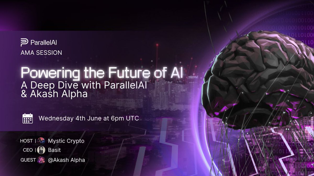 And we're back!
<a href="/Basith_AI/">Basith #ParallelAI</a>
<a href="/ParallelAIx/">ParallelAI</a>
<a href="/akashalpha_/">Akash Alpha</a>
$PAI