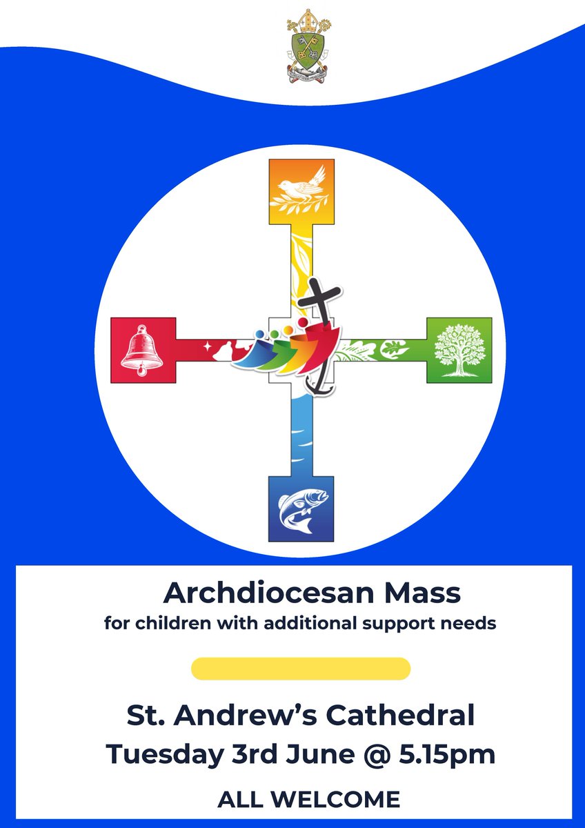 RE Office (@rercag) on Twitter photo Remember our annual Mass for pupils with additional support needs will be taking place on Tuesday 3rd June 2025 at 5.15pm in St. Andrew's Cathedral. All are welcome! <a href="/ArchdiocGlasgow/">Archdiocese of Glasgow</a> <a href="/GlasgowSPRED/">Glasgow SPRED</a> Remember our annual Mass for pupils with additional support needs will be taking place on Tuesday 3rd June 2025 at 5.15pm in St. Andrew's Cathedral. All are welcome! <a href="/ArchdiocGlasgow/">Archdiocese of Glasgow</a> <a href="/GlasgowSPRED/">Glasgow SPRED</a>