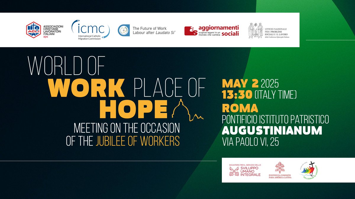 “The world of work is a key place where people of goodwill collaborate to build social justice, for citizens and migrants.” ICMC leads Jubilee discussions on the future of work in Rome. Find out more bit.ly/3SUpCPC #StandWithRefugees #CareisWork