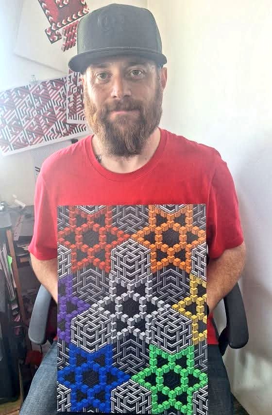 CAPS0ne's tweet photo. I make art. #caps0ne #pattern #isometricart #geometricart https://t.co/VMXRUMrJF4