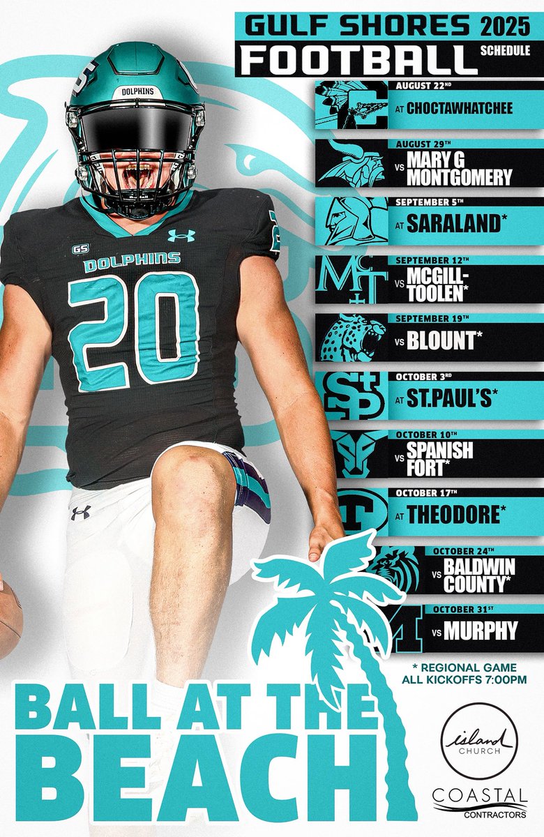 Gulf Shores High School Football (@gshsdolphins) on Twitter photo The Dolphins host 6️⃣ home game this season in newly renovated Mickey Miller Blackwell Stadium‼️
We #BallAtTheBeach
🐬🏈🏖️
<a href="/AL6AFootball/">Alabama6AFootball</a>
<a href="/HSFBamerica/">High School Football America</a> The Dolphins host 6️⃣ home game this season in newly renovated Mickey Miller Blackwell Stadium‼️
We #BallAtTheBeach
🐬🏈🏖️
<a href="/AL6AFootball/">Alabama6AFootball</a>
<a href="/HSFBamerica/">High School Football America</a>