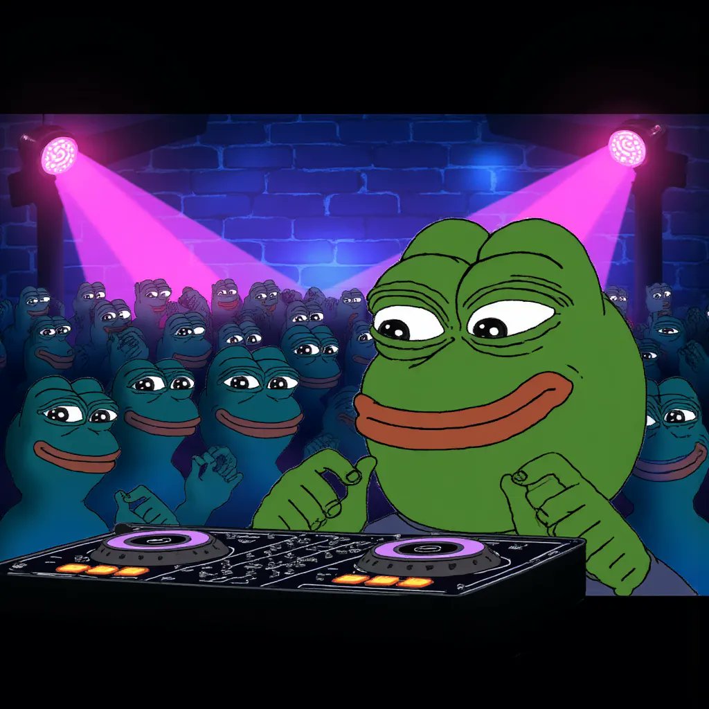 japhy_on_sol's tweet image. Model: Pepe Memes
Parameters: Inference Steps: 34, Guidance Scale: 3.4, Number of Outputs: 4
Prompt: Pepe as DJ at underground rave
Neon lights, crowd of dancing frogs, bass thumping 🎧🐸🎶