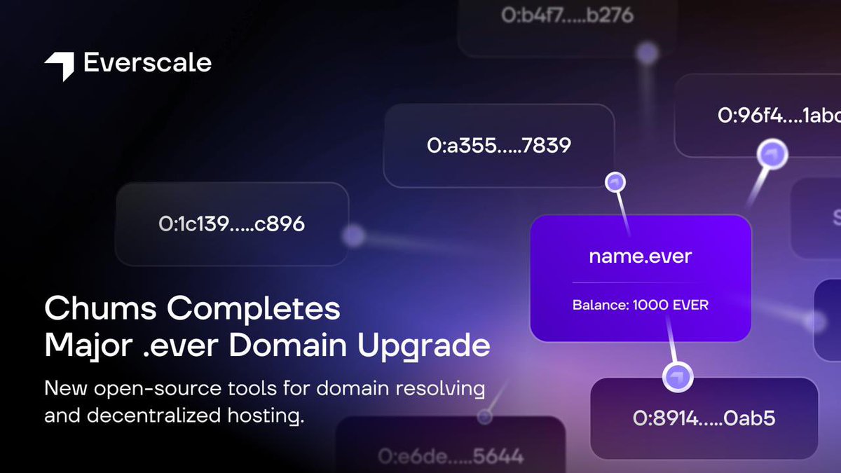 🎯 Chums Delivers on Its .ever Domain Commitment!

Back in January, Chums committed to pushing .ever domains from simple wallet tags to a true Web3 domain layer. Today we’re happy to report: the deliverables are live and open-source. 🚀

✔️ The Chums team delivered all promised