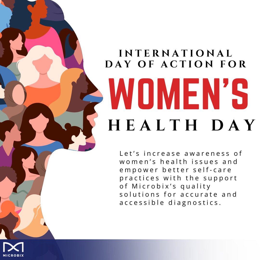 Today, we recognize the International Day of Action for Women’s Health — a global call to prioritize the rights, health &amp; well-being of women, girls &amp; gender-diverse individuals. At Microbix, we support this mission through diagnostics that empower informed care. 💜
#WomensHealth