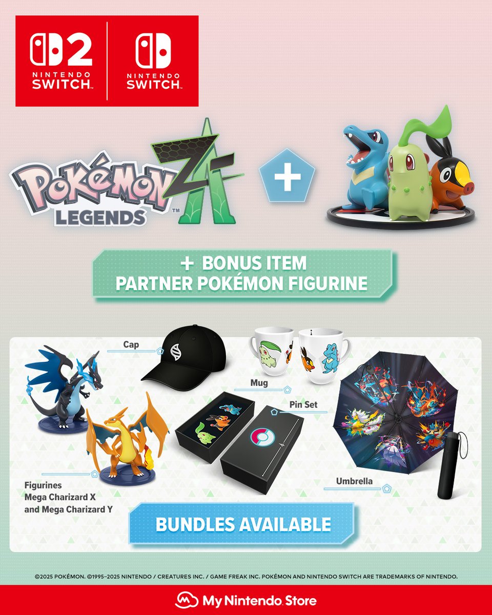 NintendoStoreUK's tweet image. Pokรฉmon Legends: Z-A comes to Nintendo Switch and Nintendo Switch 2 on 16th October!
Register your interest on My Nintendo Store to receive an email when it's available to pre-order.
๐ฌ๐ง: ntdo.com/6019ffb5l
๐ฎ๐ช: ntdo.com/6010ffb5m