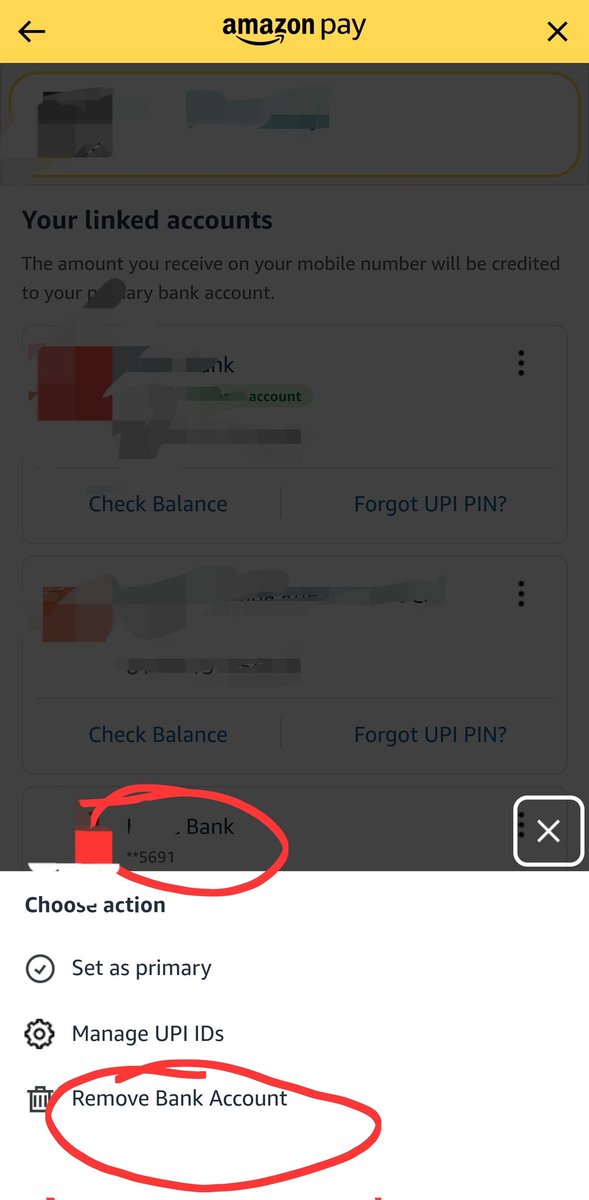 MutantMahesh's tweet image. Dear @amazonpay every time I try to remove one of my deactivated bank account from amazon pay UPI. It shows me something want wrong message. See screenshots. #amazon #amazonpay @amazonIN