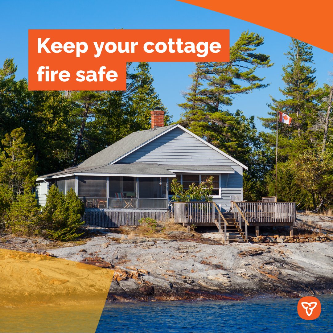 If you’re setting up camp at your cottage for the summer, make sure it’s fire safe.

Install smoke and carbon monoxide alarms and always test them monthly. Check that they haven’t expired and replace the batteries as needed.

Learn more: ontario.ca/page/fire-safe…