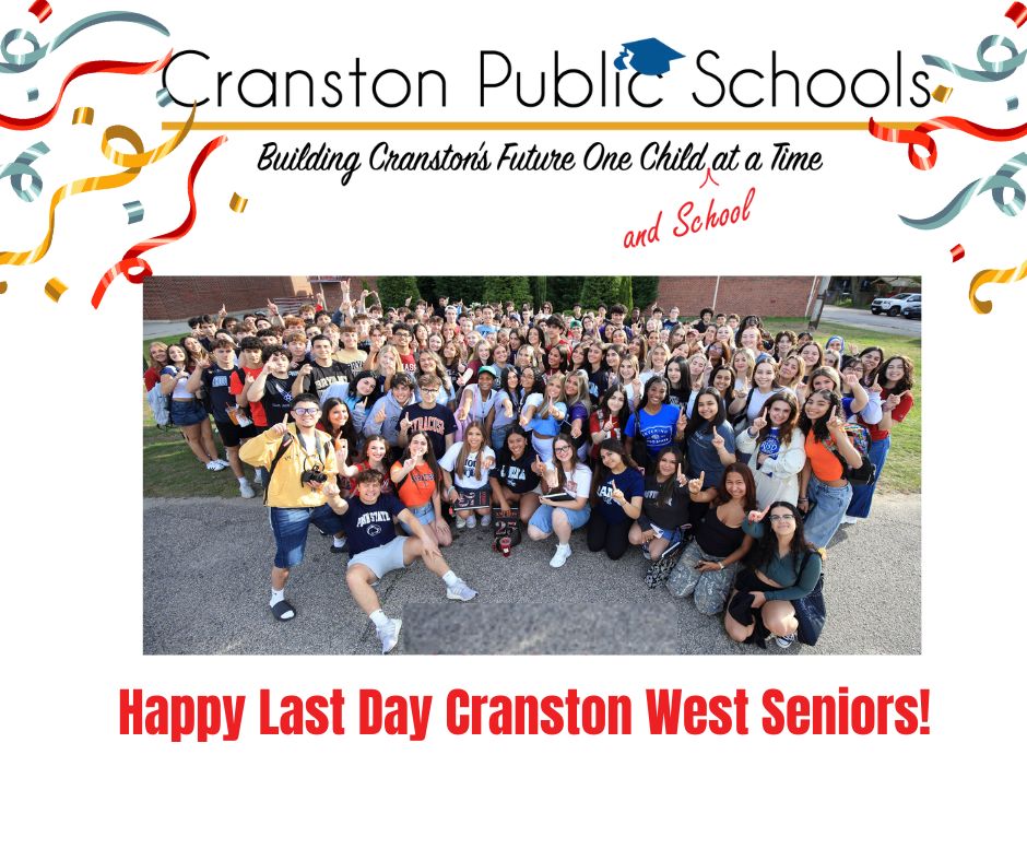 Cranston School Dept (@cranstonschools) on Twitter photo 🎓 It’s the last day for seniors! Good luck with exams! 💙💛
🎓 ¡Es el último día para los seniors! ¡Buena suerte con los exámenes! 💙💛
#SeniorWeek #wearecranstonpublicschools #Class of 2025 <a href="/AES_Bobcats/">AES_Bobcats</a> @chswprincipal @chseprincipal @chsw.principal 🎓 It’s the last day for seniors! Good luck with exams! 💙💛
🎓 ¡Es el último día para los seniors! ¡Buena suerte con los exámenes! 💙💛
#SeniorWeek #wearecranstonpublicschools #Class of 2025 <a href="/AES_Bobcats/">AES_Bobcats</a> @chswprincipal @chseprincipal @chsw.principal