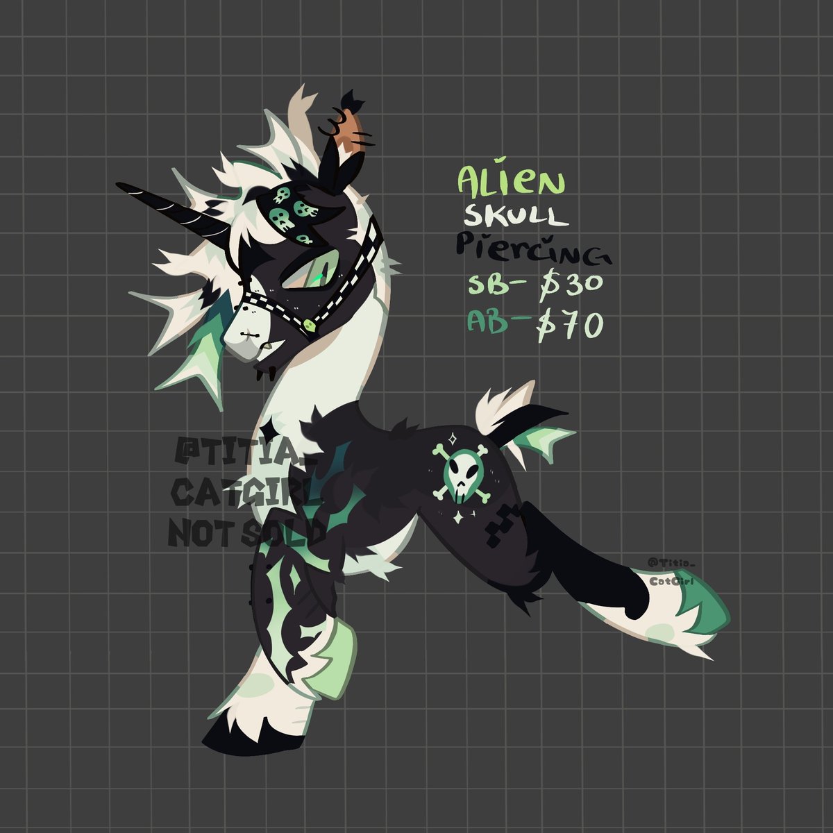 Aliens, skulls and piercings - Pony Adopt 🐴👽

[+MORE INFO BELOW]