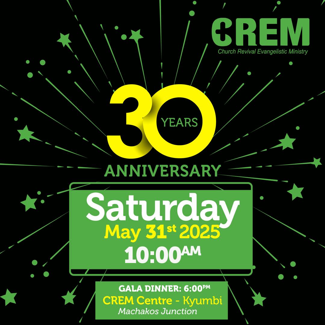 crem_ministry's tweet photo. Join us as we celebrate God's goodness and faithfulness for leading and sustaining us for 30 years! https://t.co/GWpsVZkM44
