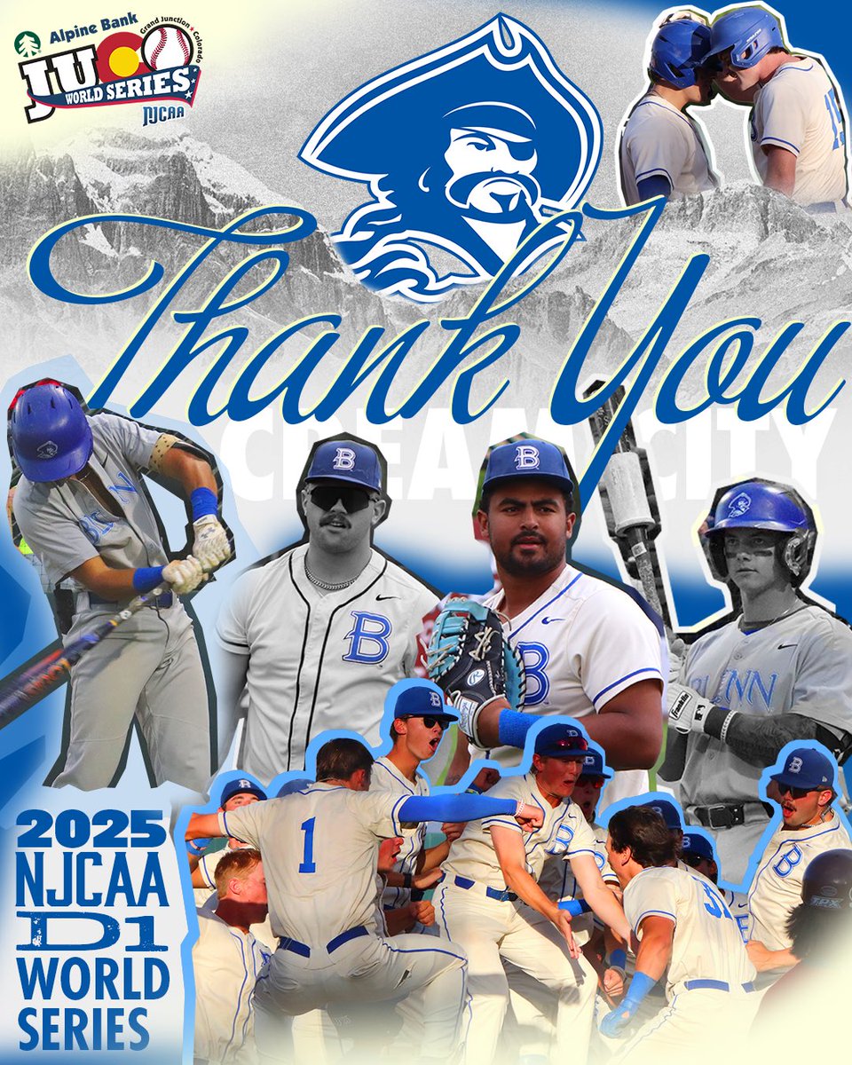 JUCO World Series⚾️ (@jucoworldseries) on Twitter photo Thank you, <a href="/BlinnBaseball/">Blinn College baseball</a> 💙
From showing BIG love to our community to brining a “can do” attitude to every game, we’re grateful for the memories. Congrats on a great season, Bucs!
See ya soon. 👋
#jucows #jucows25 Thank you, <a href="/BlinnBaseball/">Blinn College baseball</a> 💙
From showing BIG love to our community to brining a “can do” attitude to every game, we’re grateful for the memories. Congrats on a great season, Bucs!
See ya soon. 👋
#jucows #jucows25