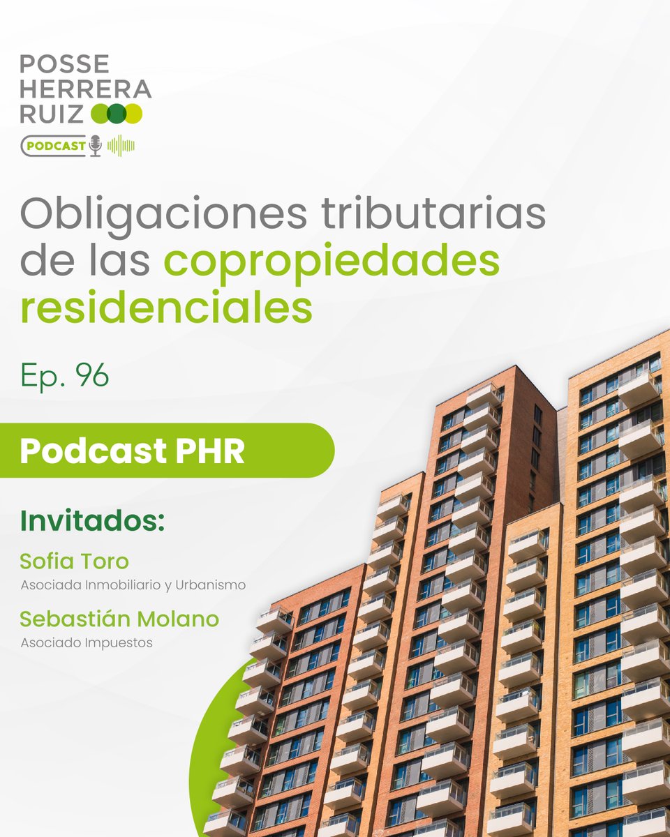 🎙️ En este nuevo episodio hablamos sobre los bienes comunes, sus clasificaciones en las propiedades horizontales y las obligaciones tributarias que existen sobre ellos. Además, analizamos lo más reciente que ha expedido la DIAN sobre este tema.
¡Dale play y entérate! 🏢📲