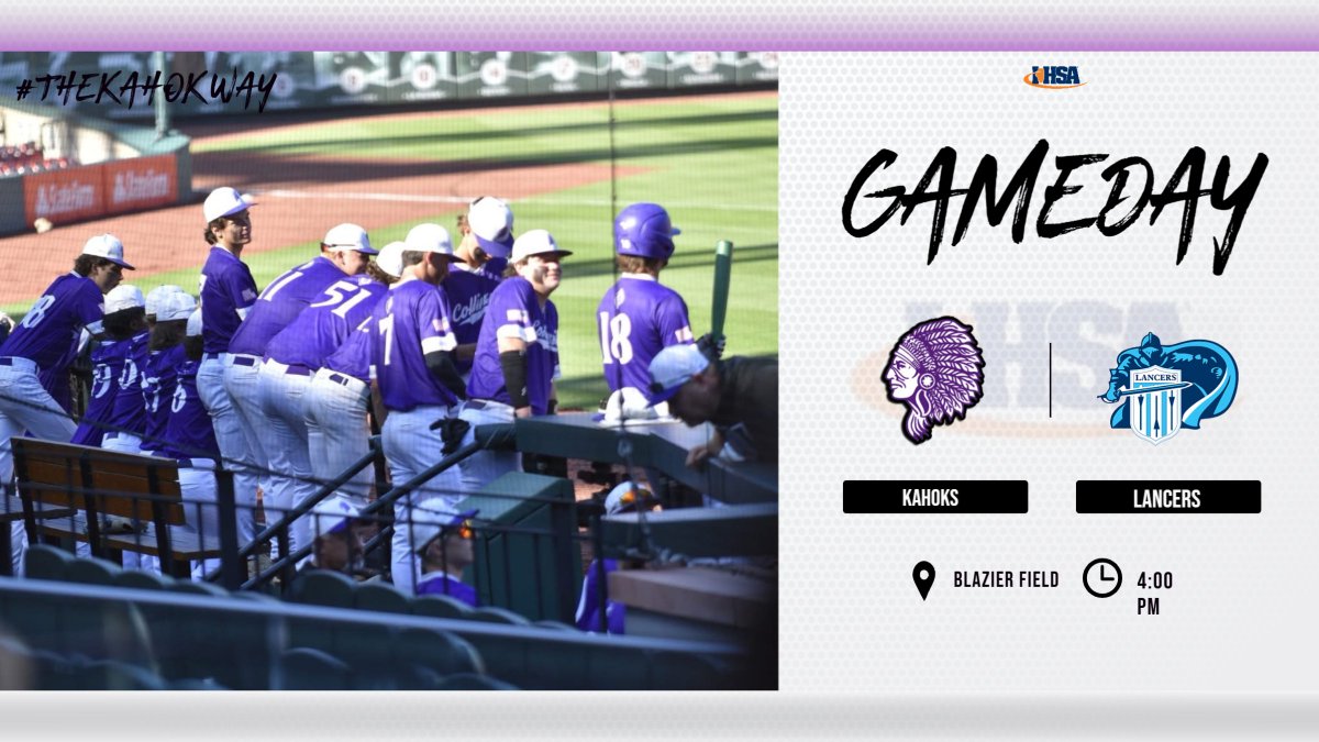 Best of luck to our Kahok Baseball team playing in the IHSA Regional this afternoon against Belleville East.  First pitch is 4 pm.  Go Kahoks #thekahokway