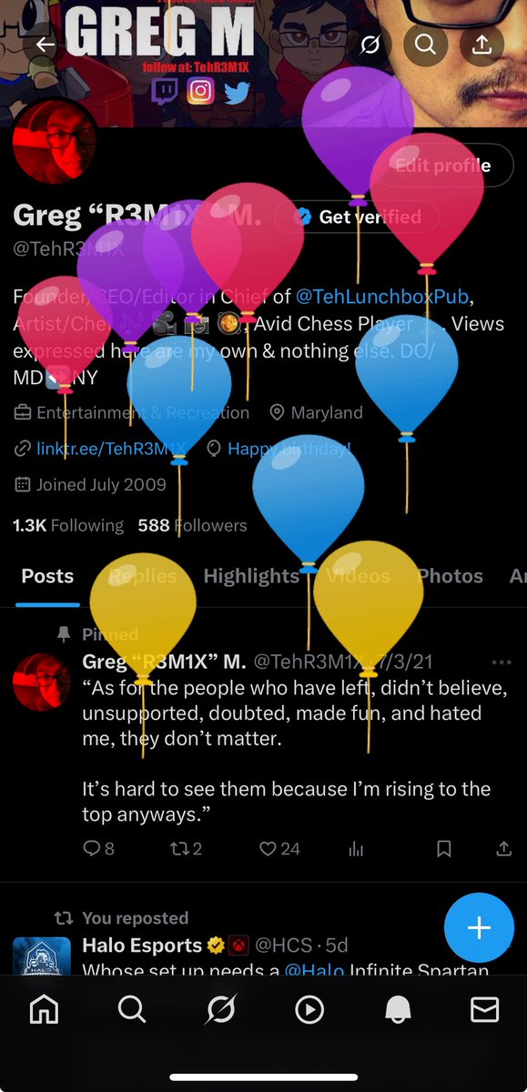 TehR3M1X's tweet photo. 35. 🎂 🥳 🎉
#Birthday #Blessed #HeresToManyMore https://t.co/Z57V9uECfr