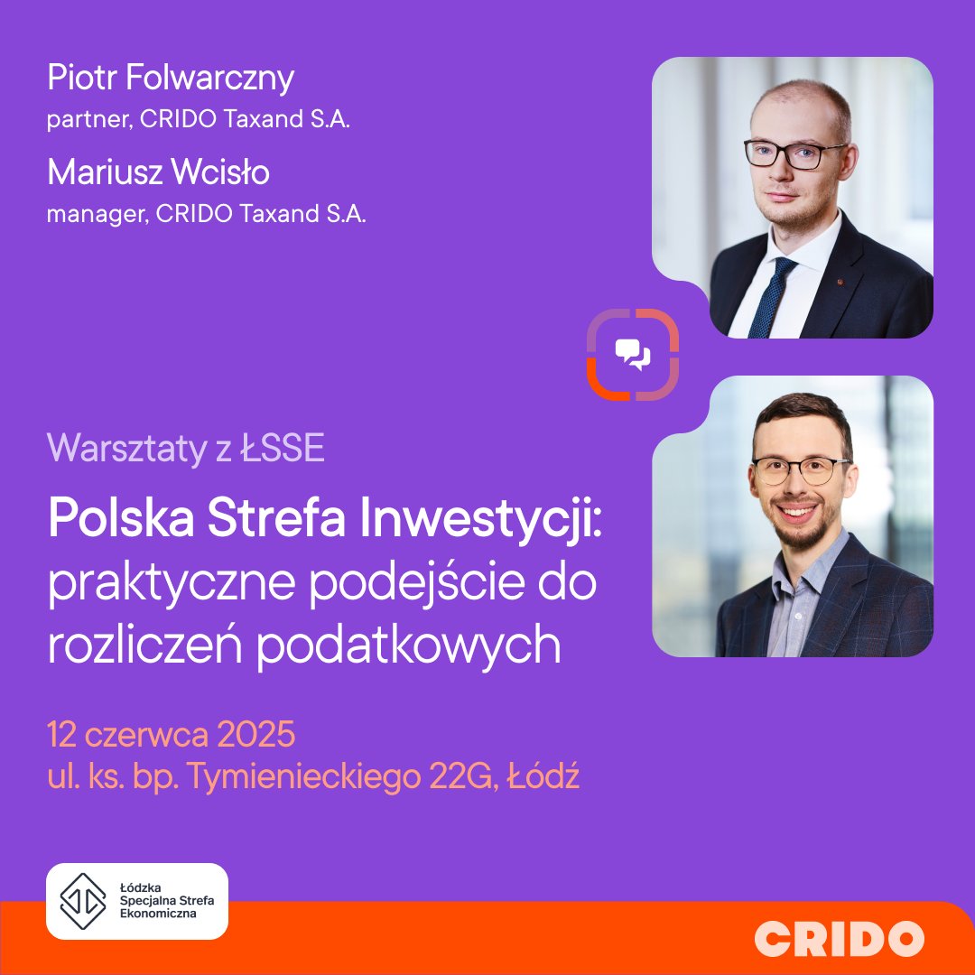 📊 Jak skutecznie rozliczać pomoc publiczną w Polskiej Strefie Inwestycji?
Już 12 czerwca 2025 r. zapraszamy na praktyczne warsztaty organizowane przez naszego partnera – CRIDO

crido.pl/events/spotkan…