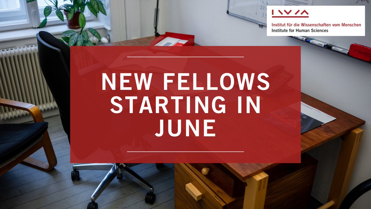We are happy to introduce our fellows who will begin their fellowships in June. 

Learn more about their individual fellowships and research projects here: 
iwm.at/news/new-fello…