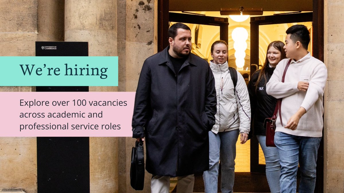 Looking for your dream job? You might just find it at the University of Cambridge 💼

Explore over 100 of our vacancies across our academic and professional services 👇
jobs.cam.ac.uk/job?utm_source…

Or take a look at our jobs of the month below 🧵