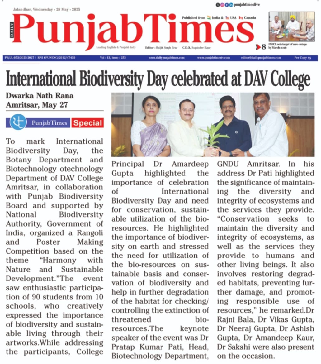 DAV College, Amritsar tweet media