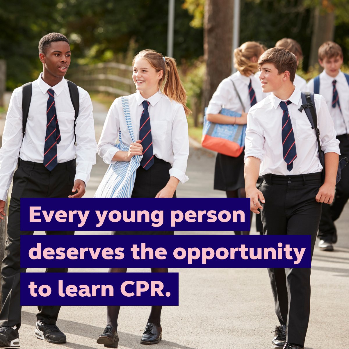 CPR training is on the curriculum, but many students are still missing out. We’re urging governments to implement systems that ensure every student actually receives this vital training.

Help make it happen. Sign the petition: action.resus.org.uk/cpr-in-schools
