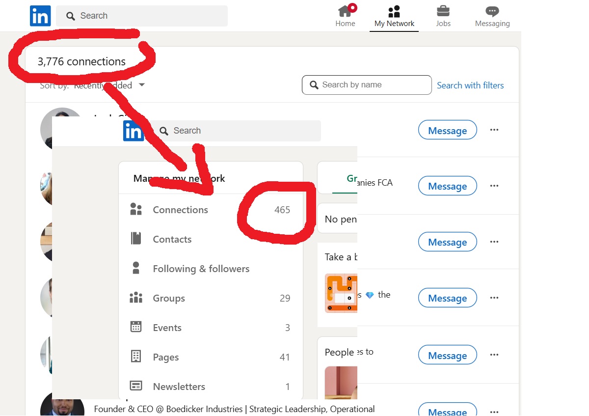 ListenToThomas's tweet photo. I nuked 80% of my LinkedIn network (from 3,776 to 465).
Instant result: No more noise. Feed = people I actually care about. Rediscovered old friends &amp; collaborators buried under clutter. Quality > quantity.
Would you dare to do the same?
#NetworkEffect #LinkedInTips https://t.co/igSVeGwJDp