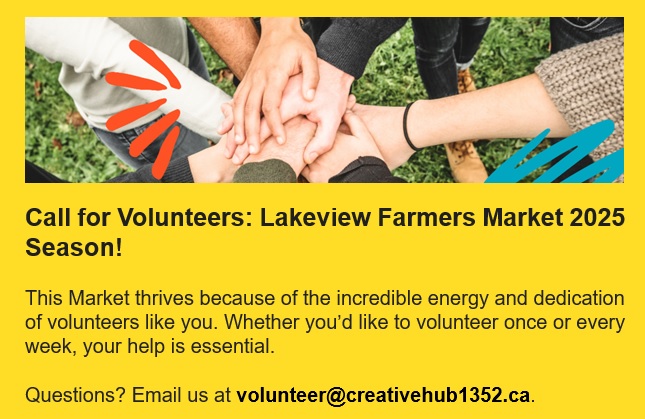 FYI: Lakeview Farmers Market 2025 Season is in search of volunteers. Interested parties, visit: 
bit.ly/4jkyXLj