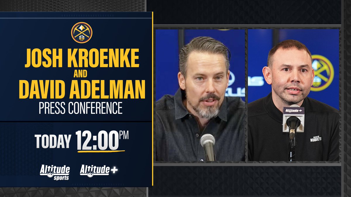 AltitudeTV (@altitudetv) on Twitter photo Tune in at noon today to hear from KSE Vice Chairman Josh Kroenke and <a href="/nuggets/">Denver Nuggets</a> head coach David Adelman Tune in at noon today to hear from KSE Vice Chairman Josh Kroenke and <a href="/nuggets/">Denver Nuggets</a> head coach David Adelman