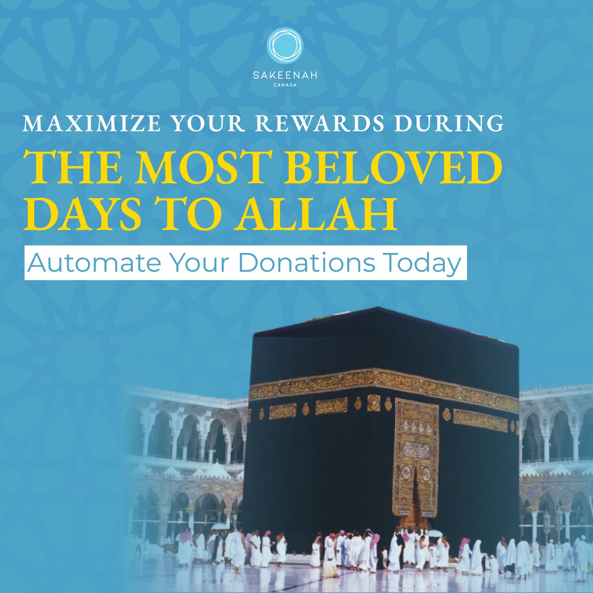 The first 10 days of Dhul Hijjah are here—don’t miss a single reward.
Automate your donations with Sakeenah and give every day of these sacred days. ✨ 

One setup. Ten days of reward. Infinite impact—automatically! Link in bio!