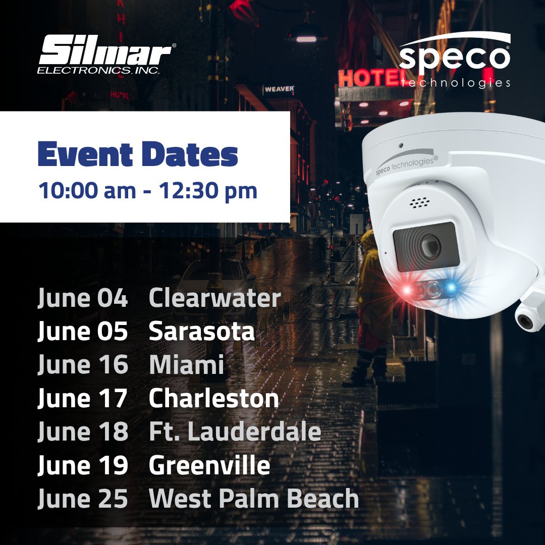 silmarelectro's tweet photo. 🚨 Calling All Security Pros!

 Join us for a FREE hands-on training with Speco Technologies and unlock powerful tools to grow your business! 💼💡

✅ Learn how to earn monthly recurring revenue using Speco’s Cloud Dashboard. Register here: https://t.co/SnMI882DEQ https://t.co/kscnyPbGkH