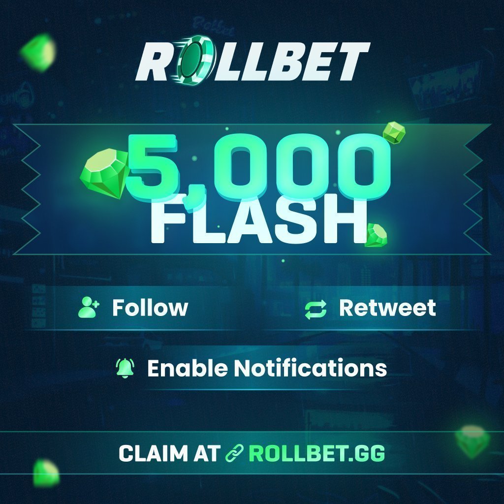⚡️ 5,000 Gems / $10.00 Flash Giveaway

❖ Follow <a href="/rollbetgg/">Rollbet.gg</a> 
❖ Like + Retweet
❖ Enable Notifications (reply with proof)

⌛️ 3 Hours until a winner is chosen, best of luck!