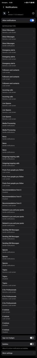 New phone and app developers be like: Haha! Good luck managing 50 different "notification channels" this is just Twitter, now all the other apps...