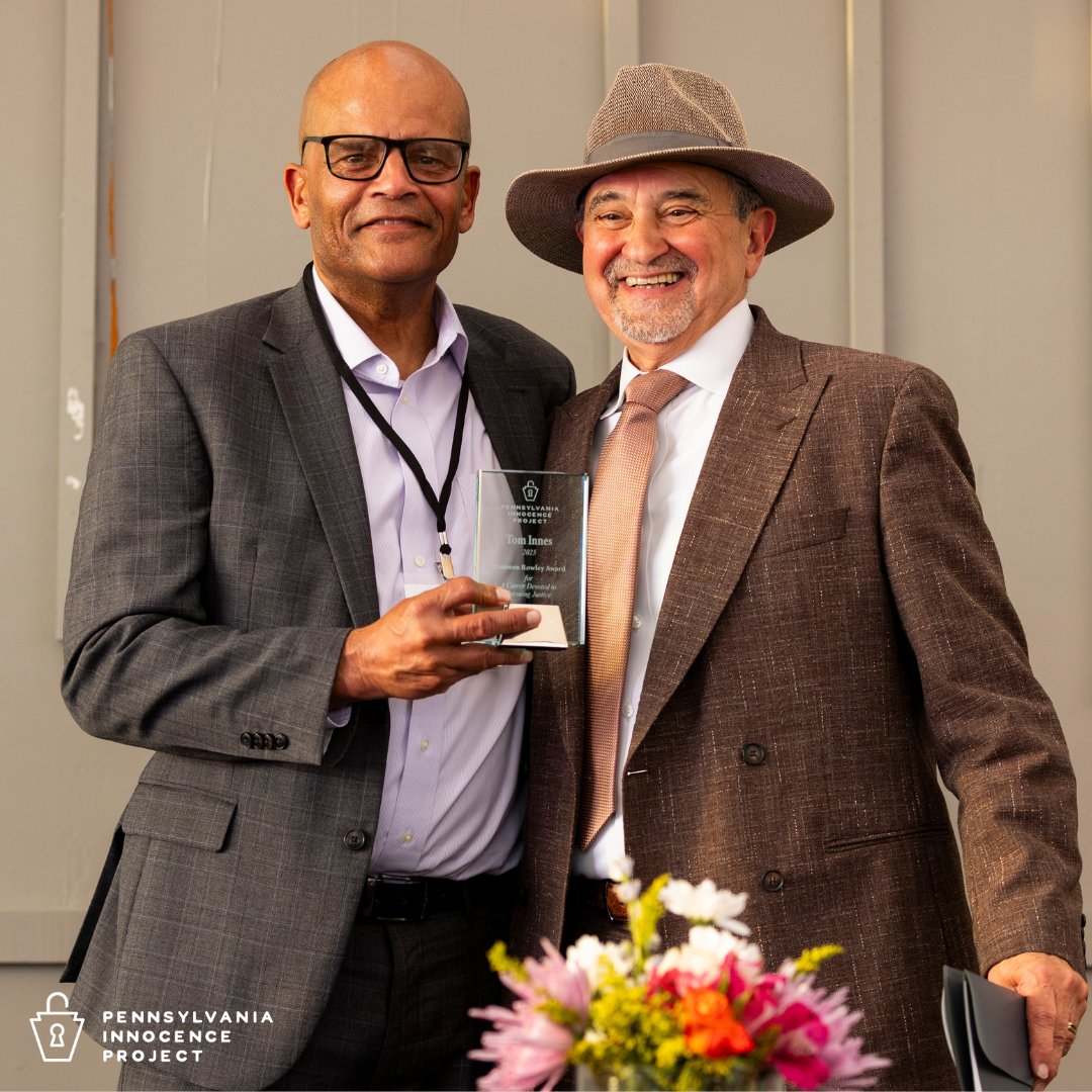 innocencepa's tweet photo. We were proud to present this year’s Maureen Rowley Award to Tom Innes at @phillydefenders. This award recognizes the incredible impact of Tom’s career and the many contributions he has made to our community as a former board member and long-time supporter.https://t.co/VVGT64sHoq https://t.co/mf6P97O7yl