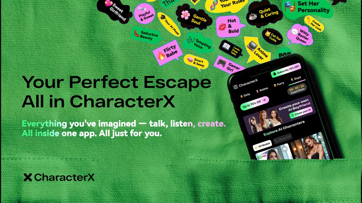 Not just a Miniapp, but a gateway to every hidden desire.
In CharacterX, you'll discover a world of AI girlfriends, each with a unique style to match your deepest cravings. We'll be unveiling more in the coming days.
Stay close. The fantasy unfolds now.🔥
#AIGF #Web3 #AICompanion