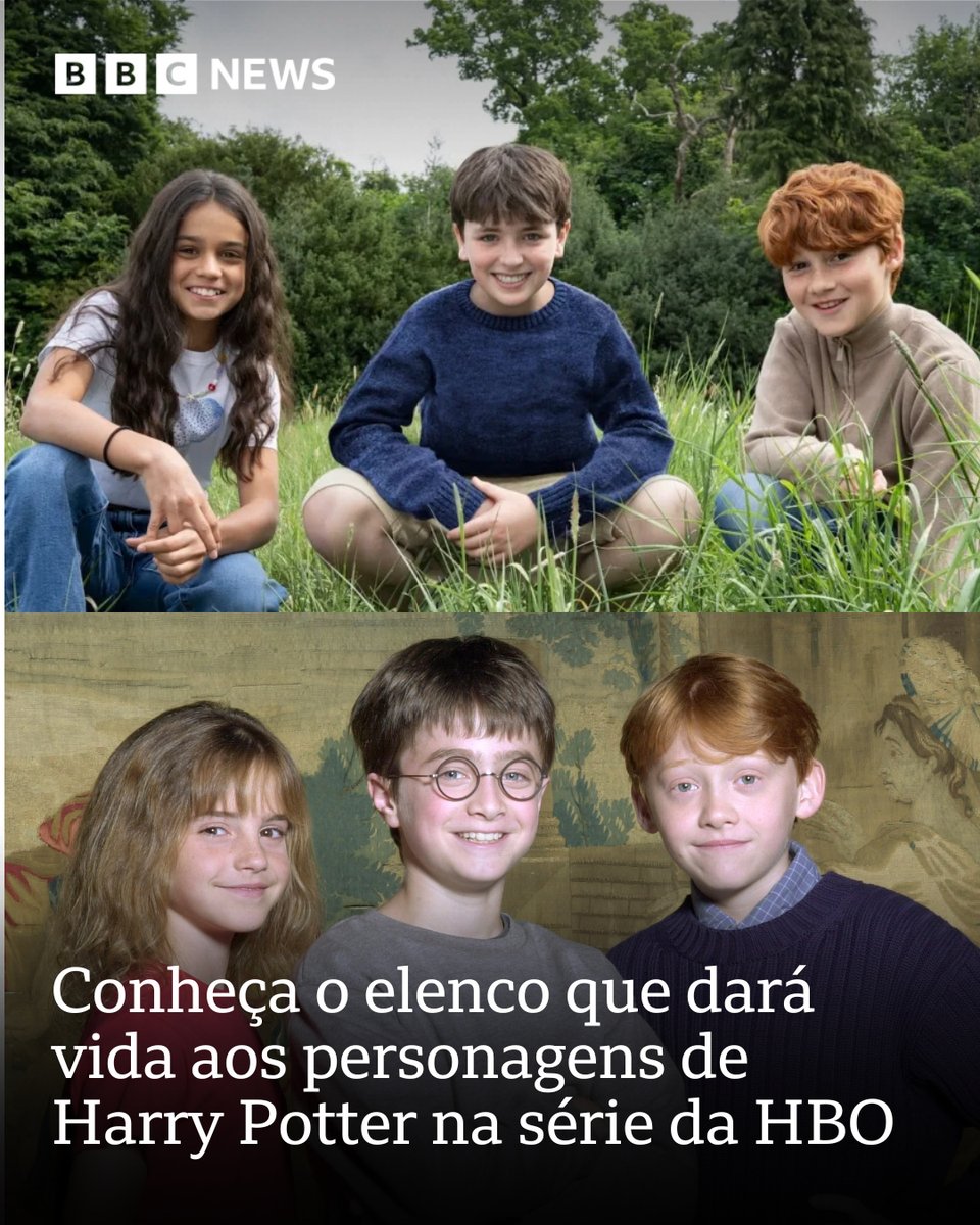 A aguardada volta de Harry, Hermione e Ron📺\u2060 \u2060 O canal HBO finalmente  revelou os nomes dos atores que encarnarão os personagens principais da  saga Harry Potter na nova série, cujas filmagens, image size:960x1200