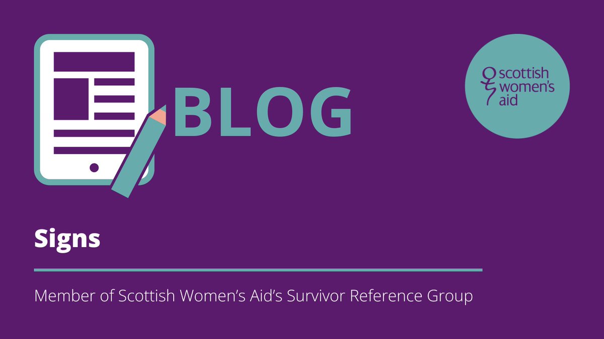 “Why didn’t you see the signs?” 

Survivors hear it too often.

This powerful poem by a Survivor Reference Group member shows how coercive control clouds the truth … until the moment of clarity.

Would you have seen them?

Read the poem here: womensaid.scot/signs/