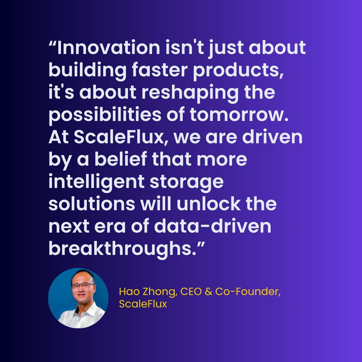 #leadership #quote #CEO #ScaleFlux #storage #solutions
scaleflux.com