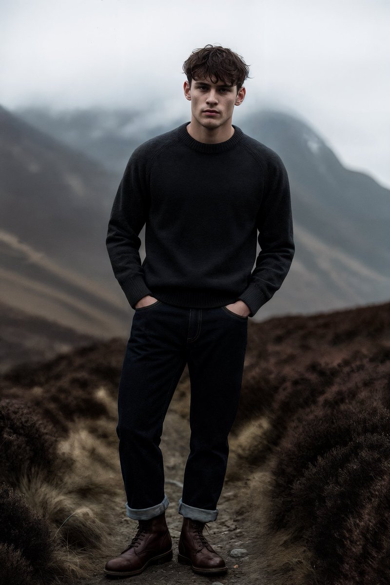 J_C_Prompt's tweet photo. Cairn &amp; Co. blends quiet strength with Highland heritage. Shot in misty Scotland, this campaign pairs soft cinematic light with classics like the Lammermoor Crew &amp; Border Shawl Cardigan. Timeless &amp; grounded.
#AIArt #CreativeAI #Menswear #QuietLuxury #AIFashion #HeritageStyle https://t.co/NnSxHAjK3C