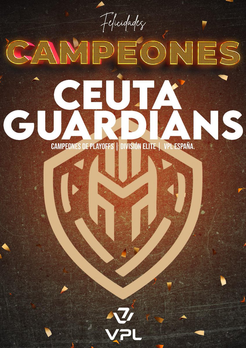 VPL Spain (@vplspain) on Twitter photo 🏆 ¡CAMPEONES! 🏆
<a href="/CeutaGuardians/">𝘾𝙀𝙐𝙏𝘼 𝙂𝙐𝘼𝙍𝘿𝙄𝘼𝙉𝙎</a> se corona como ganador del Playoff al Título tras una temporada increíble llena de esfuerzo, fútbol y emoción 🎮⚽
¡Felicidades por levantar el trofeo de la VPL-Elite! 👏 🏆 ¡CAMPEONES! 🏆
<a href="/CeutaGuardians/">𝘾𝙀𝙐𝙏𝘼 𝙂𝙐𝘼𝙍𝘿𝙄𝘼𝙉𝙎</a> se corona como ganador del Playoff al Título tras una temporada increíble llena de esfuerzo, fútbol y emoción 🎮⚽
¡Felicidades por levantar el trofeo de la VPL-Elite! 👏