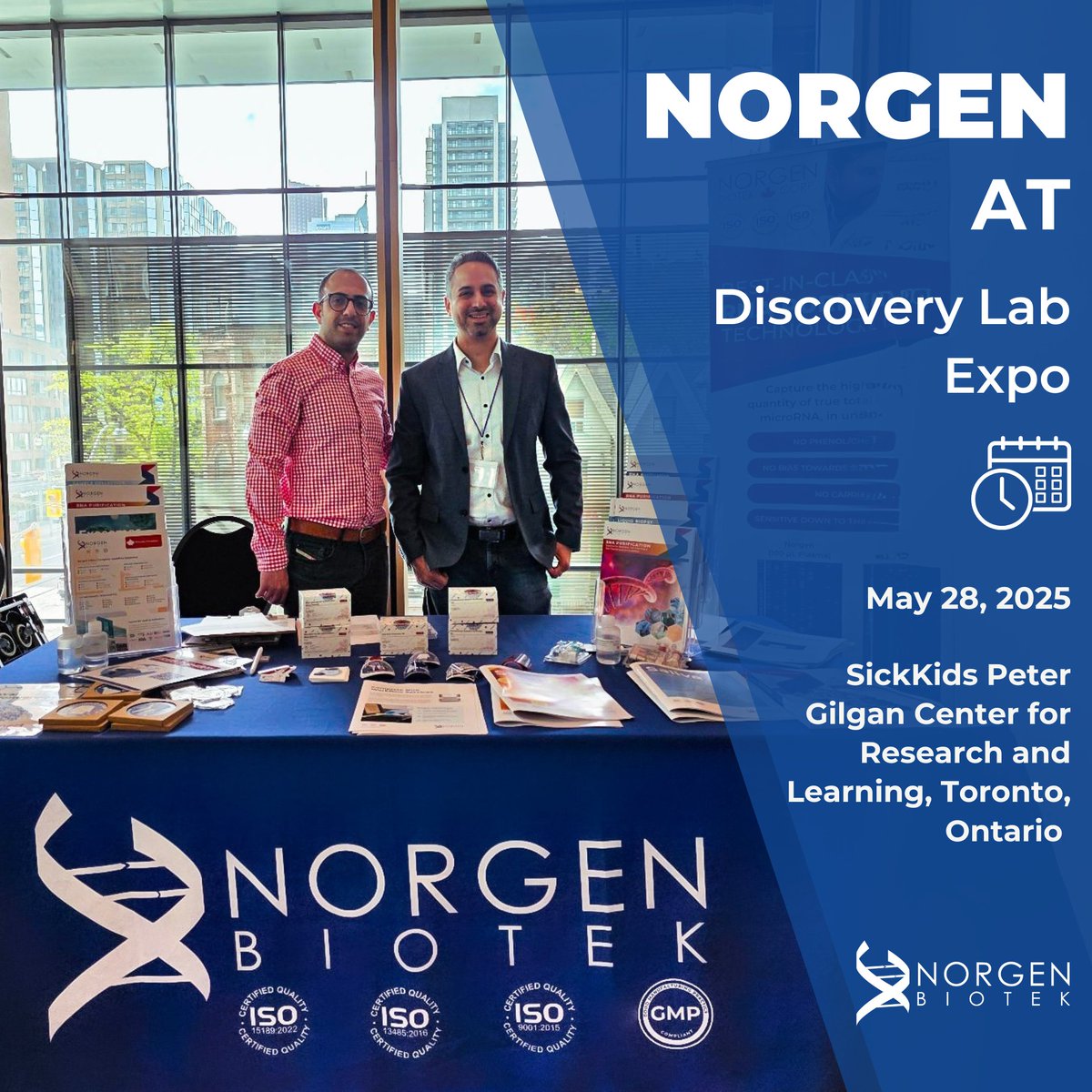 Norgen Biotek Corp (@norgenbiotek) on Twitter photo Norgen Biotek is on-site at the Discovery Lab Expo with <a href="/SickKidsNews/">The Hospital for Sick Children (SickKids)</a>!
📍 PGCRL, 686 Bay St, Toronto
🕙 10 a.m.–1 p.m., May 28
Come explore our molecular tools—and grab a free sample kit while you’re here.
#DiscoveryLabExpo #SickKids Norgen Biotek is on-site at the Discovery Lab Expo with <a href="/SickKidsNews/">The Hospital for Sick Children (SickKids)</a>!
📍 PGCRL, 686 Bay St, Toronto
🕙 10 a.m.–1 p.m., May 28
Come explore our molecular tools—and grab a free sample kit while you’re here.
#DiscoveryLabExpo #SickKids
