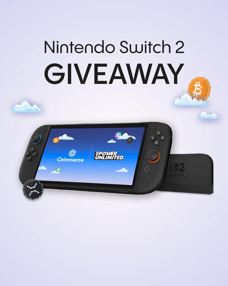 coinmerce's tweet photo. 🎮 Samen met Power Unlimited Tech geven we dé meest gehypte console van het jaar weg: de Nintendo Switch 2! Wil jij kans maken?
Ga dan naar 👉 https://t.co/COGLFxek6f en ontdek hoe je mee kunt doen.
#Nintendo #Switch2 #Giveaway #Coinmerce https://t.co/ns5tEQBb0T