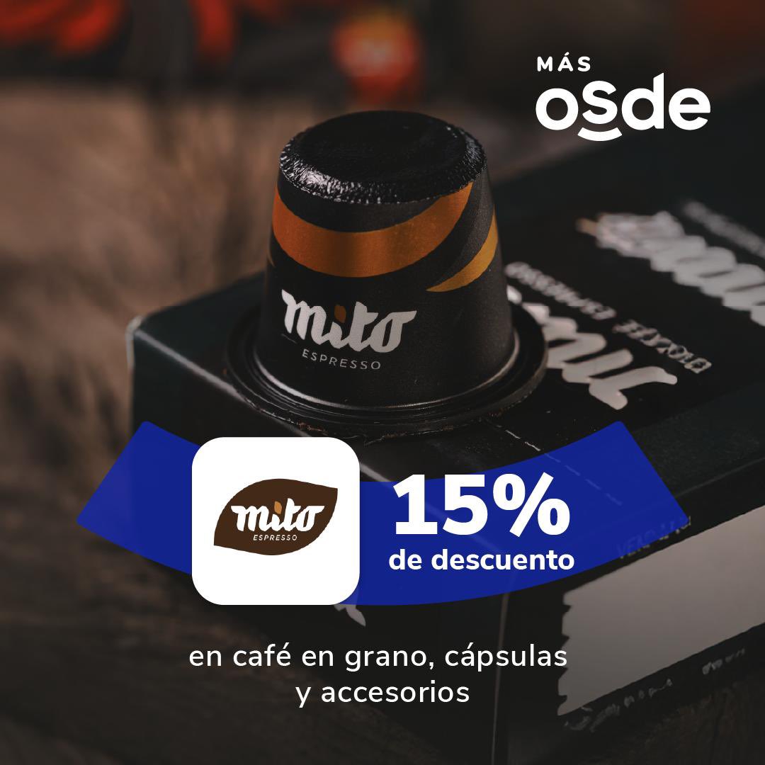 MitoEspresso's tweet photo. Si sos socio de OSDE ingresá a la App MAS OSDE y obtené el descuento! https://t.co/o8swggtG5h