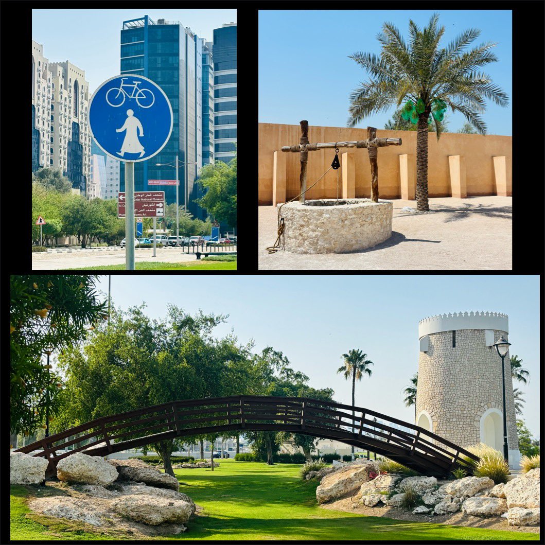 MissCDFarran's tweet image. Welcome to wondrous #Doha, the sleek capital of #Qatar. Today I spent it mostly at the National Museum of Qatar, one of the best Iβve seen (and Iβve seen a few), eating at a vegan fab place and walking around a couple of parks πππΌββοΈπΆπ¦