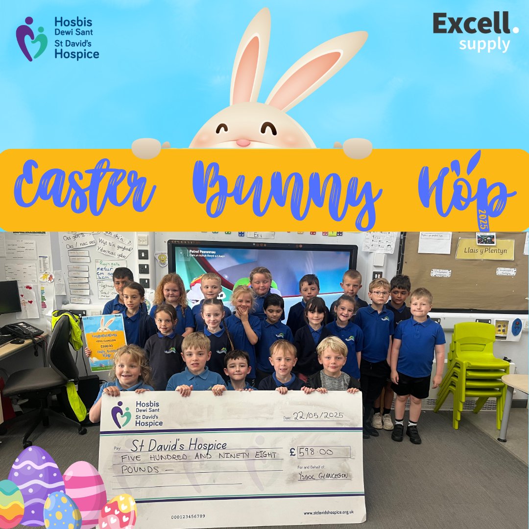 St David's Hospice | Hosbis Dewi Sant (@stdavidshospice) on Twitter photo ๐A huge thank you to the students at <a href="/YsgolGlancegin/">Ysgol Glancegin</a> who recently took part in our Easter Bunny Hop Campaign.
Their incredible fundraising efforts helped to raise ยฃ598 for St Davidโs Hospice!
๐ Diolch yn fawr i bawb! ๐A huge thank you to the students at <a href="/YsgolGlancegin/">Ysgol Glancegin</a> who recently took part in our Easter Bunny Hop Campaign.
Their incredible fundraising efforts helped to raise ยฃ598 for St Davidโs Hospice!
๐ Diolch yn fawr i bawb!