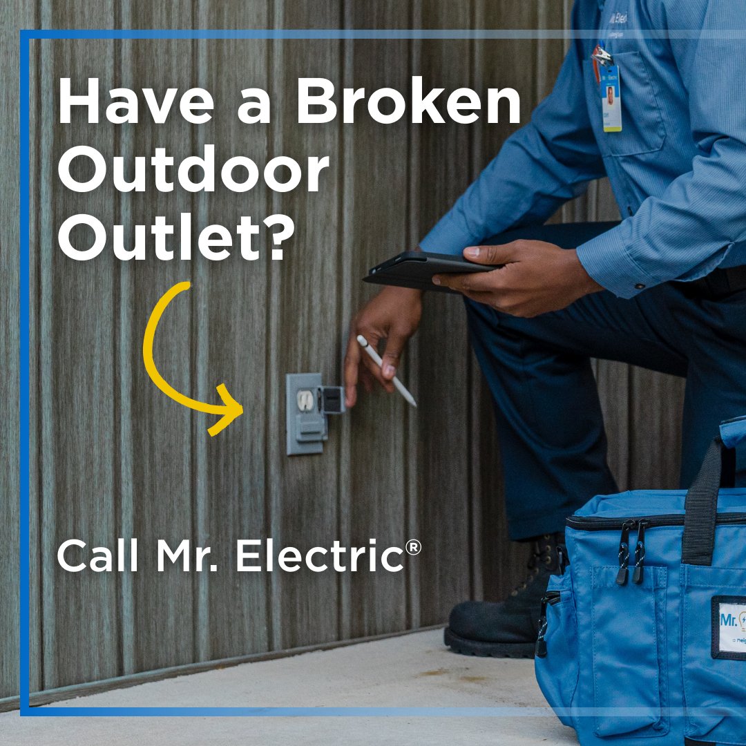 Don’t ignore the signs—damaged or non-working outlets can be a safety hazard and limit your outdoor fun. Whether it’s wear and tear or weather damage, our service professionals are here to help.

Call Mr. Electric® today to get those outlets safely repaired!