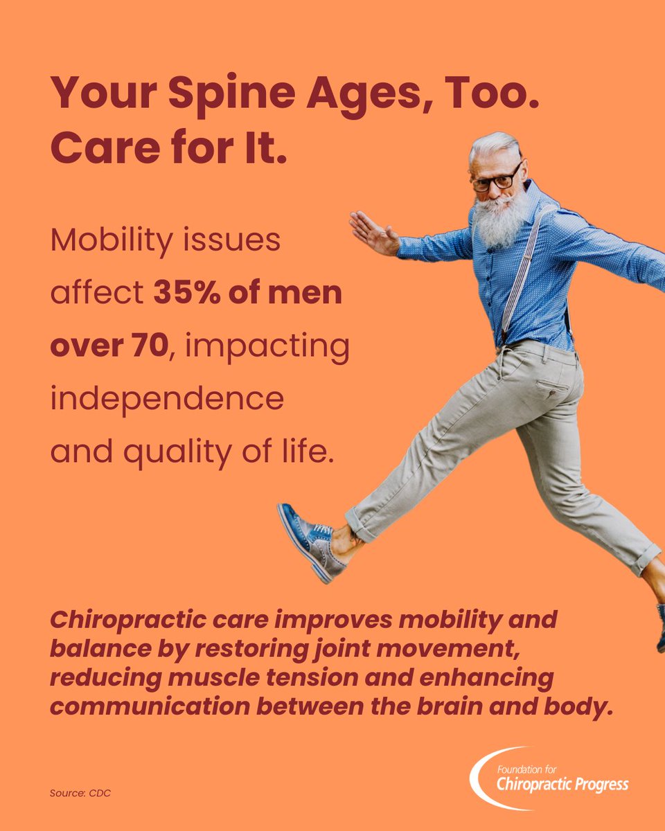 F4CP's tweet photo. Your spine ages too. Care for it now—your future self will thank you. 🦴 

#ChiropracticCare #HealthyAging #F4CP https://t.co/zMC71e5XEQ