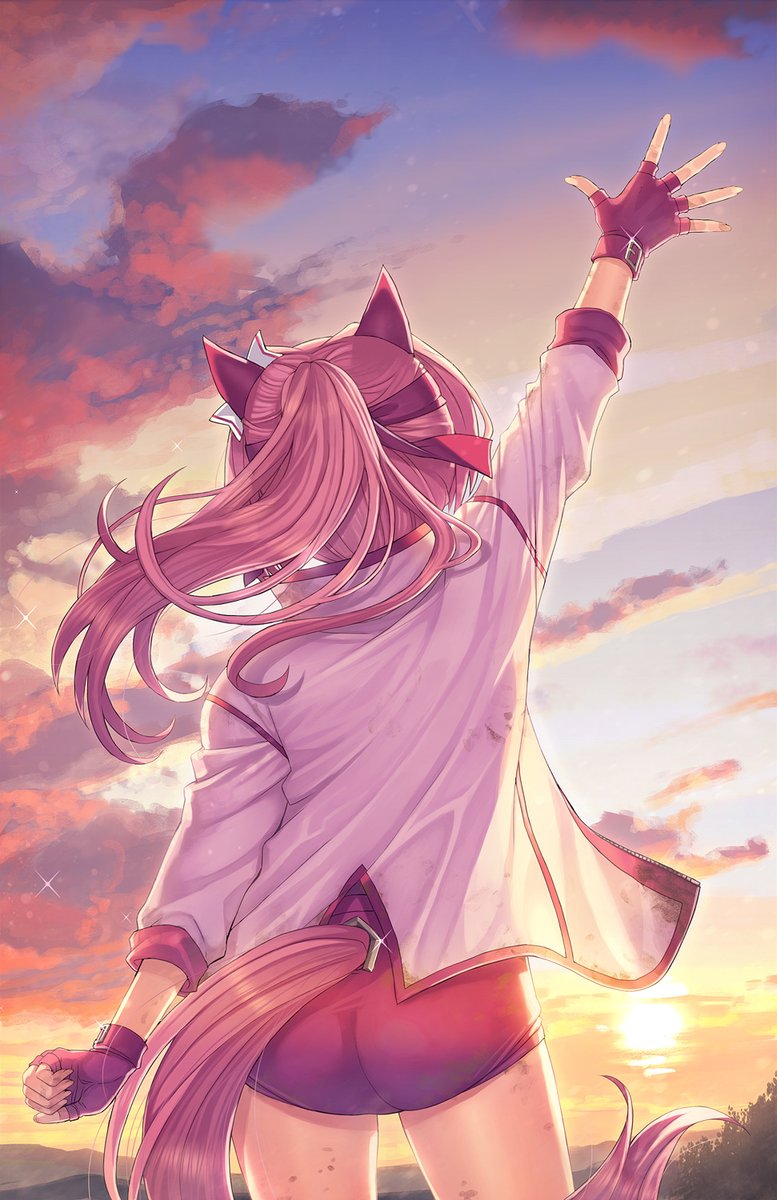 ハルウララ(ウマ娘) 「#後ろ姿からしか得られない栄養があるので見た人も貼る 便乗してみようかしら。 」|itouのイラスト